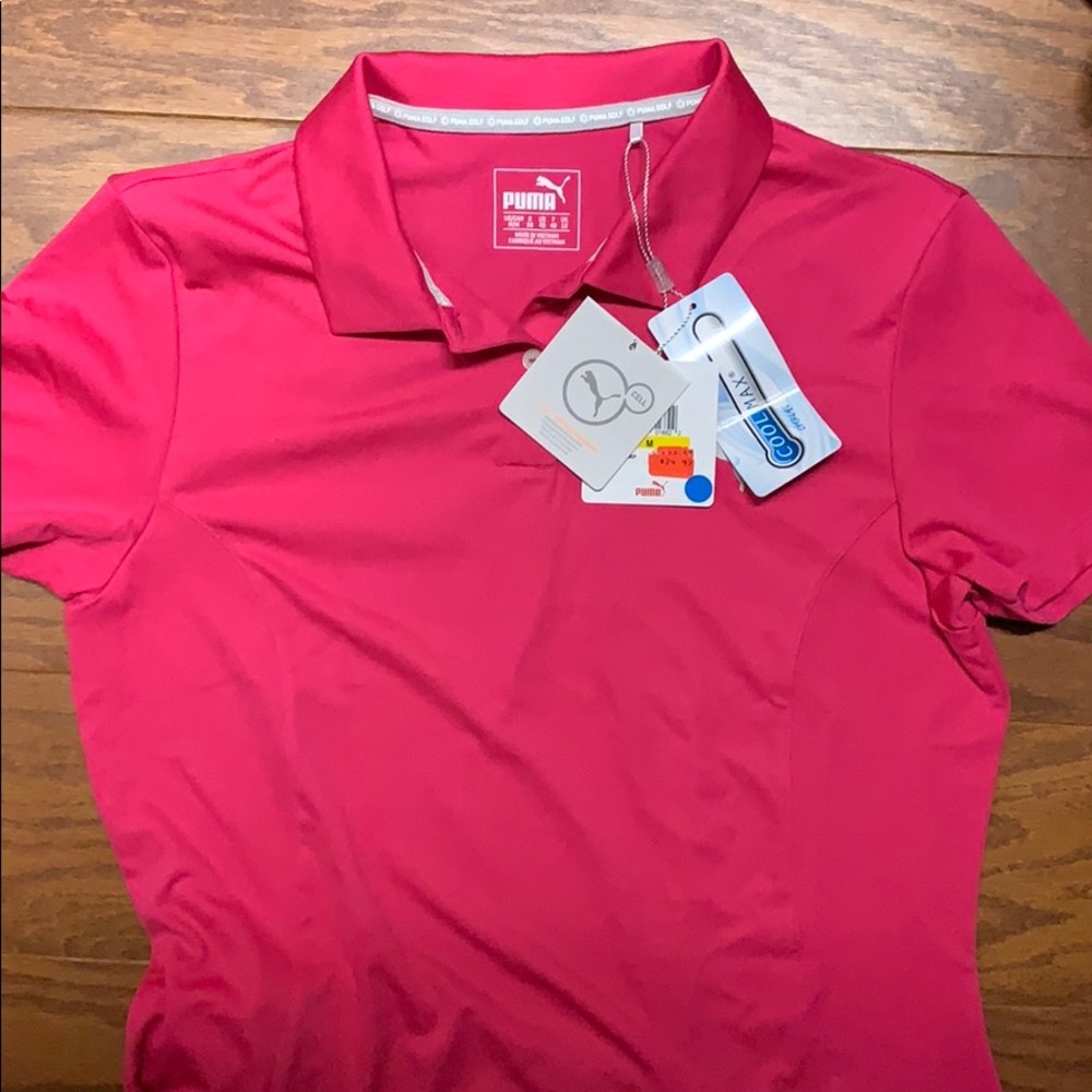 Puma collared women’s gold polo